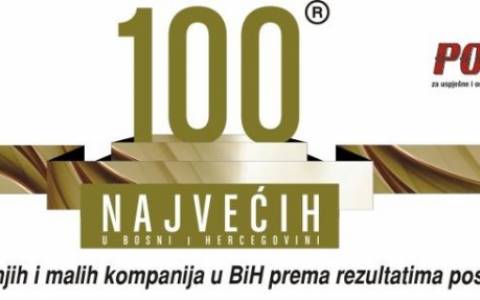 VIENN TEHNOKOMERC na rang listi 100 najvećih u privredi BiH